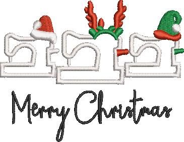 Merry Christmas Sewing Machine Applique Merry Christmas Sewing Machine Applique