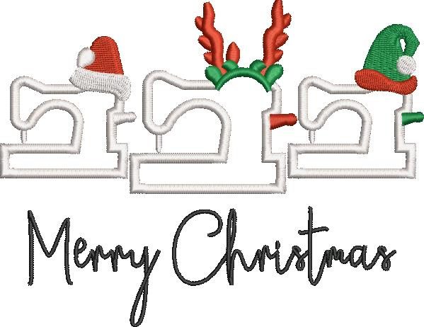 Merry Christmas Sewing Machine Applique Merry Christmas Sewing Machine Applique
