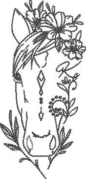 Floral Horse Face Floral Horse Face