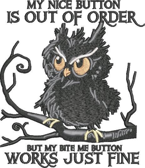My Nice Button Owl Quote My Nice Button Owl Quote