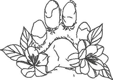 Floral Dog Paw Floral Dog Paw