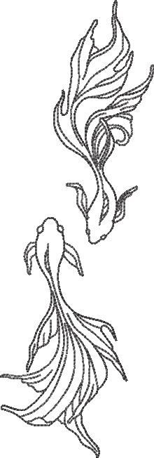Two Fishes Line Art Two Fishes Line Art