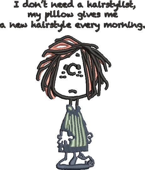 Pillow Hairstyle Funny Quote 