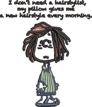 Pillow Hairstyle Funny Quote 