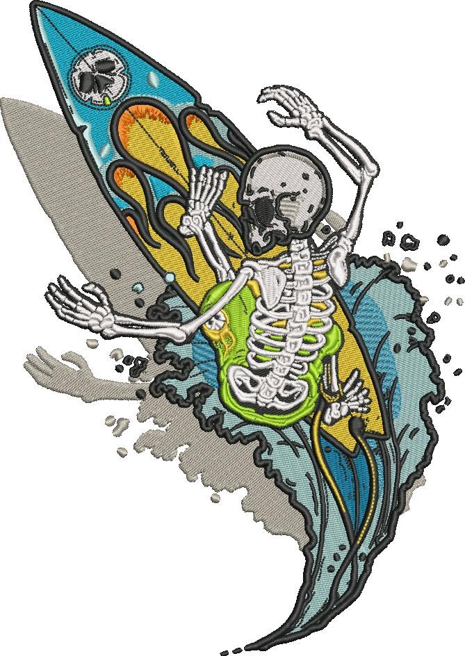 Surfing Skeleton Surfing Skeleton