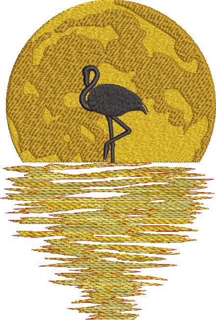 Flamingo In Moonlight Flamingo In Moonlight