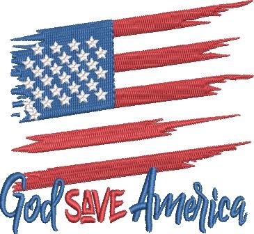God Save America US Flag God Save America US Flag