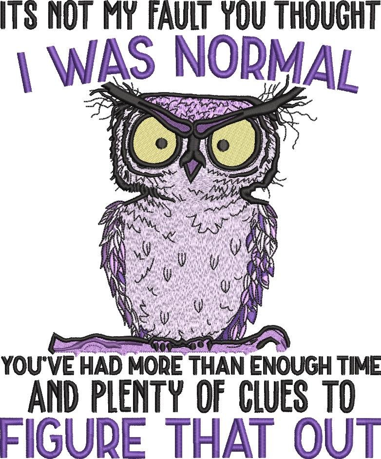 Not My Fault Owl Funny Quote Not My Fault Owl Funny Quote