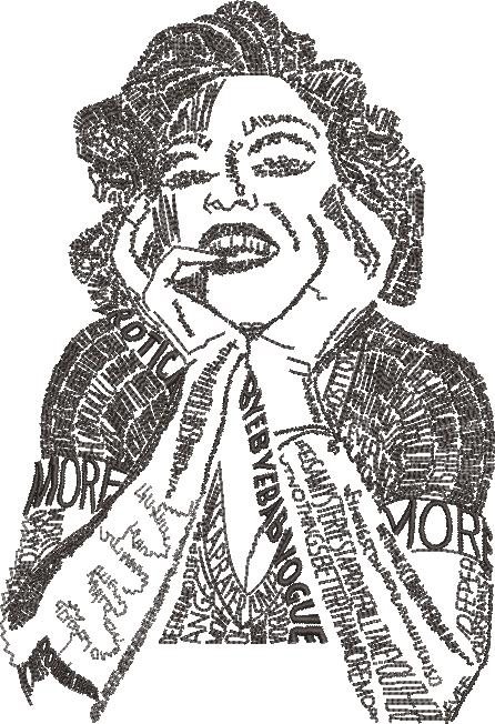 Madonna Wordart Portrait Madonna Wordart Portrait