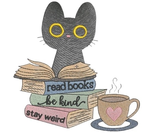 Read Books Be Kind Stay Weird Cat