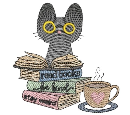 Read Books Be Kind Stay Weird Cat