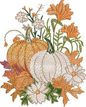 Pumpkins And Flowers Pumpkins And Flowers