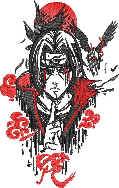 Itachi Uchiha Embroidery Design Itachi Uchiha Embroidery Design