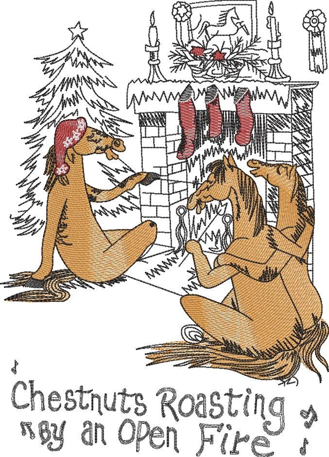 Chestnuts Roasting By An Open Fire Horse Chestnuts Roasting By An Open Fire Horse