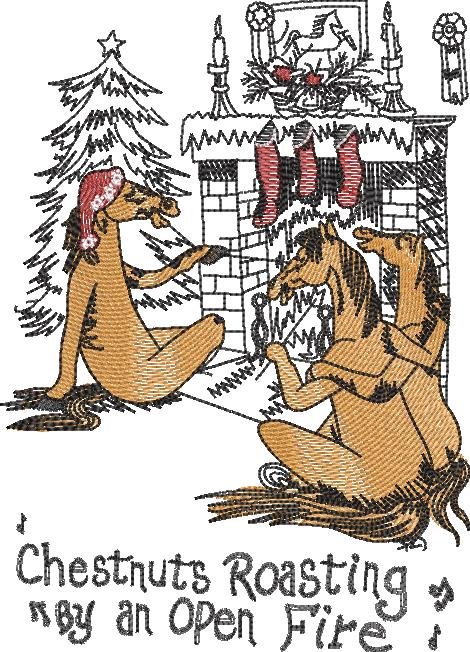 Chestnuts Roasting By An Open Fire Horse Chestnuts Roasting By An Open Fire Horse