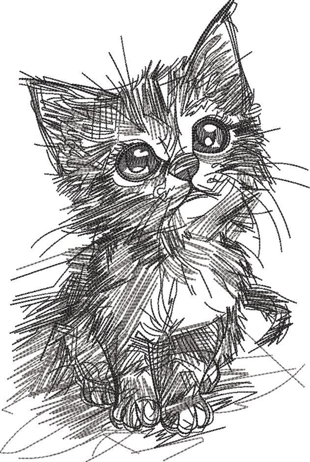Cute Kitten Line Art Cute Kitten Line Art