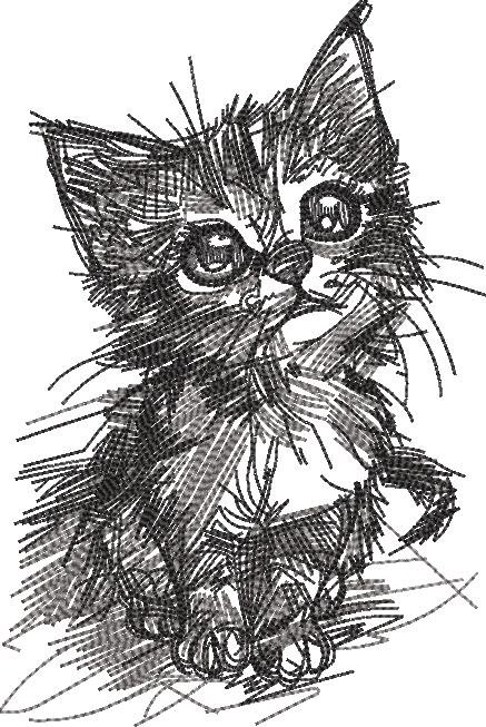 Cute Kitten Line Art Cute Kitten Line Art