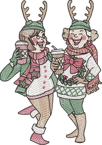 Festive Girl Friends Festive Girl Friends