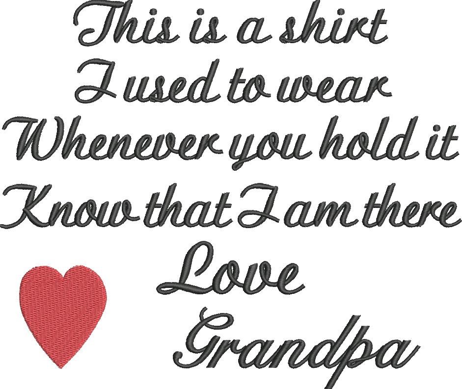 Love Grandpa Memory Pillow