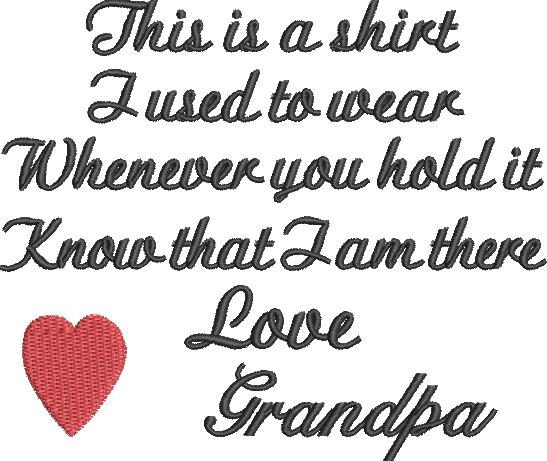 Love Grandpa Memory Pillow