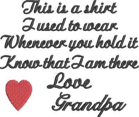 Love Grandpa Memory Pillow