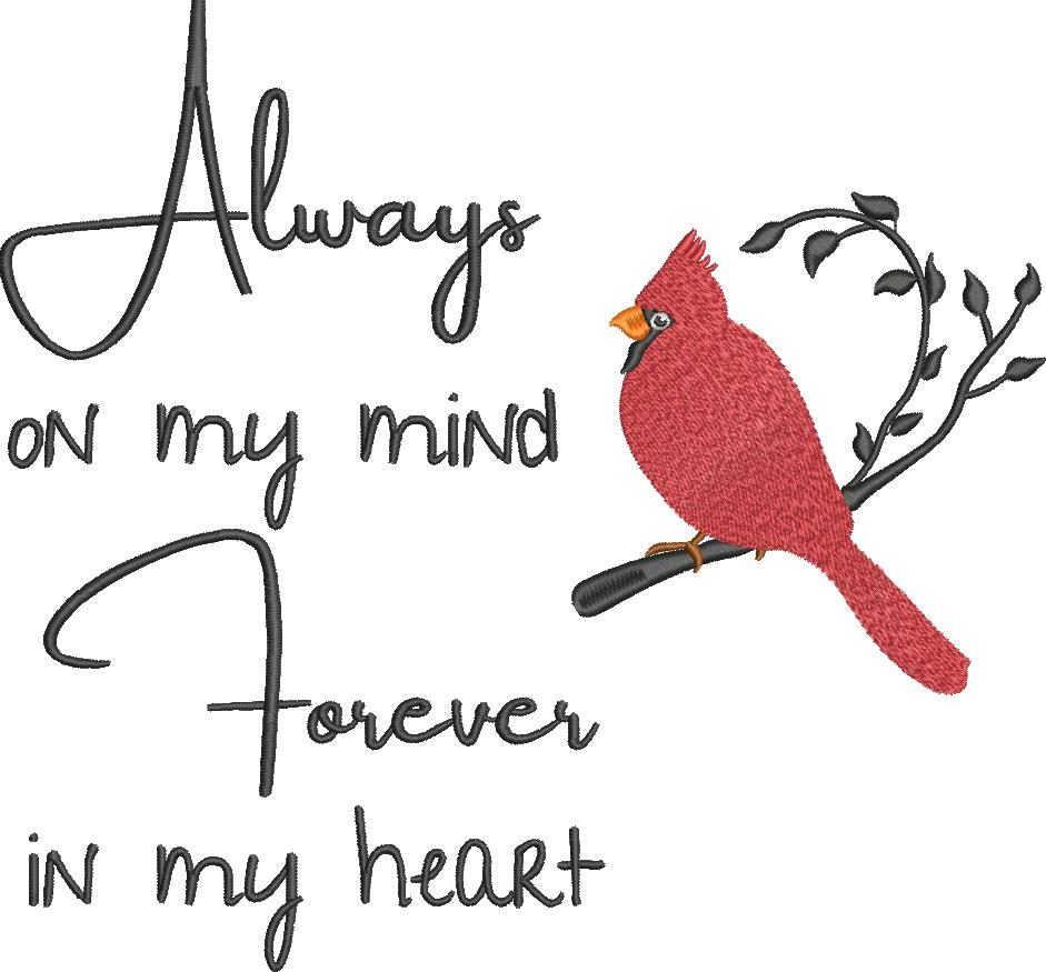 Forever In My Heart Cardinal Quote Forever In My Heart Cardinal Quote