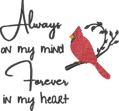 Forever In My Heart Cardinal Quote Forever In My Heart Cardinal Quote
