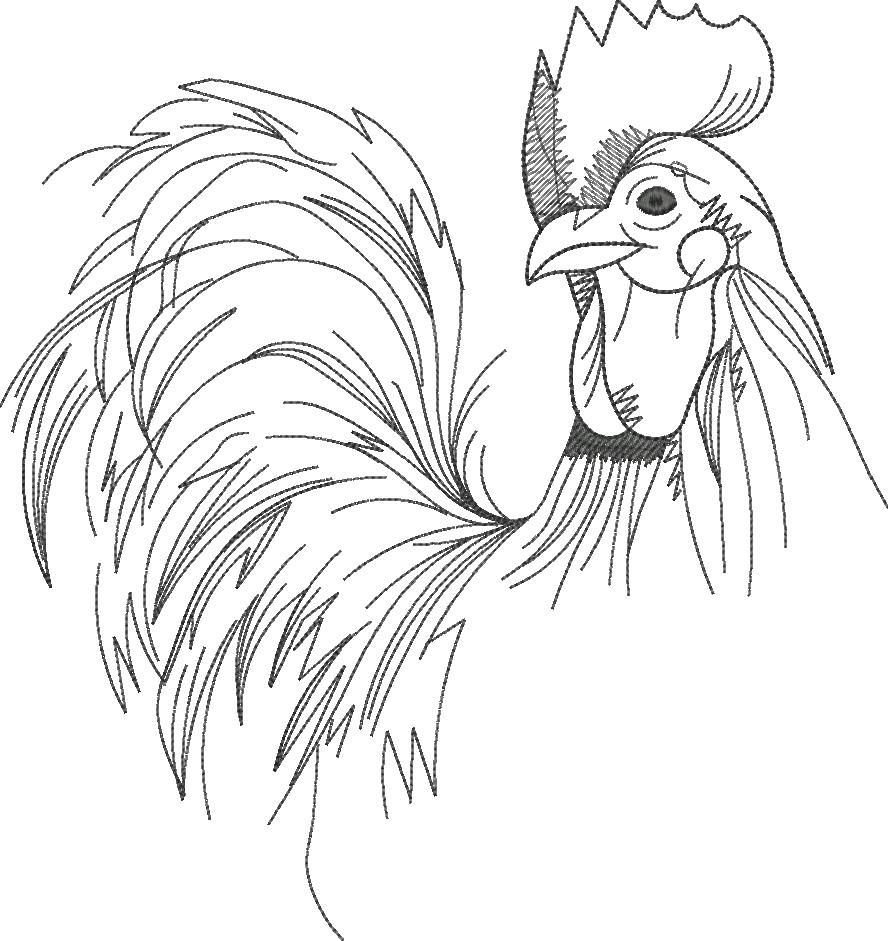 Rooster Line Art Rooster Line Art