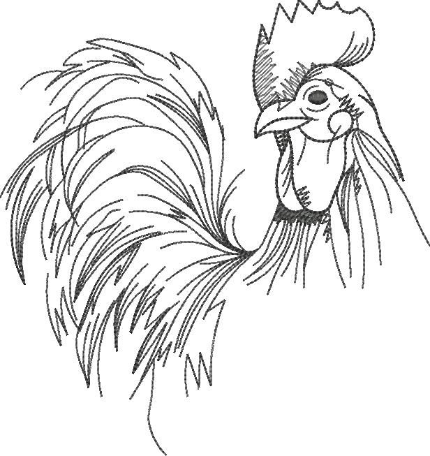 Rooster Line Art Rooster Line Art