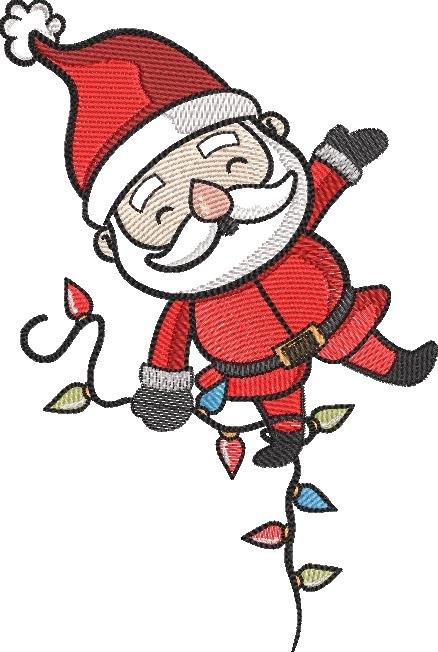 Santa Claus With Christmas Lights
