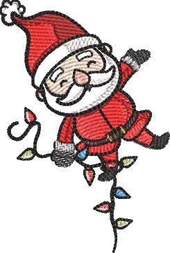 Santa Claus With Christmas Lights