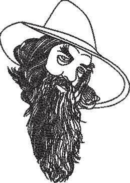 Wizard Line Art Portrait Wizard Line Art Portrait