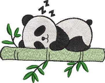 Sleeping Panda On Bamboo Sleeping Panda On Bamboo