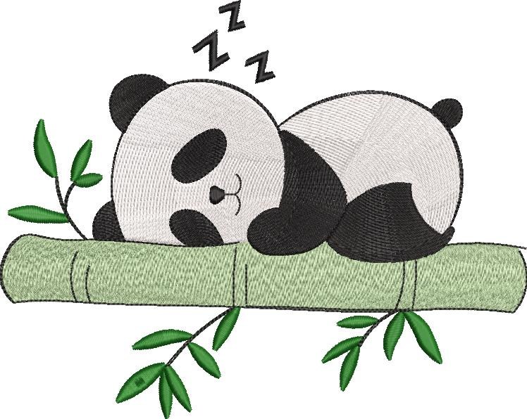 Sleeping Panda On Bamboo Sleeping Panda On Bamboo