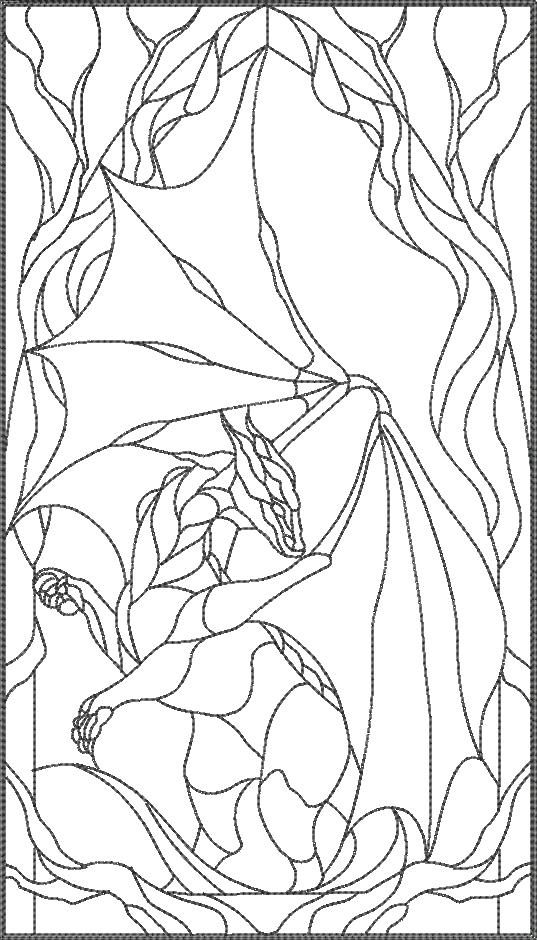 Queen Dragon Stained Glass Queen Dragon Stained Glass