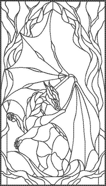 Queen Dragon Stained Glass Queen Dragon Stained Glass