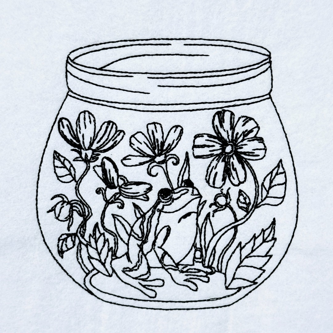 Frog In a Jar Line Art Frog In a Jar Line Art