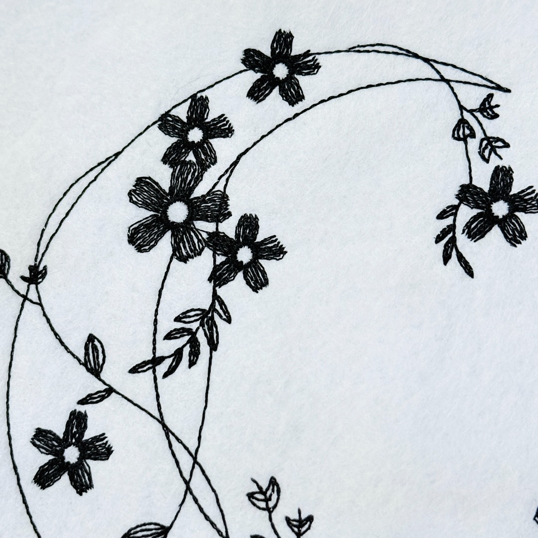 Floral Moon Line Art Floral Moon Line Art