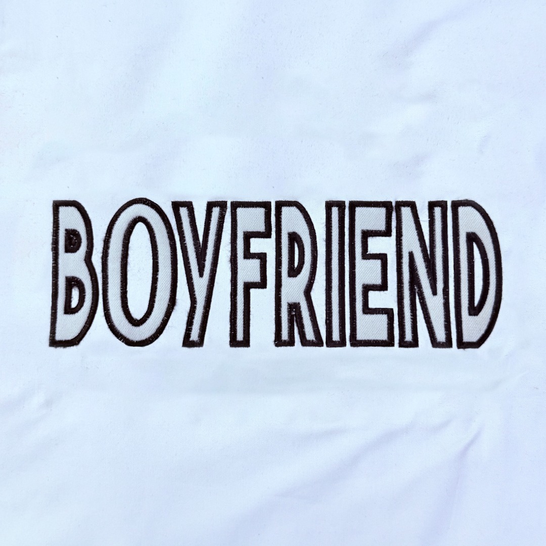 Boyfriend Applique Embroidery Design Boyfriend Applique Embroidery Design