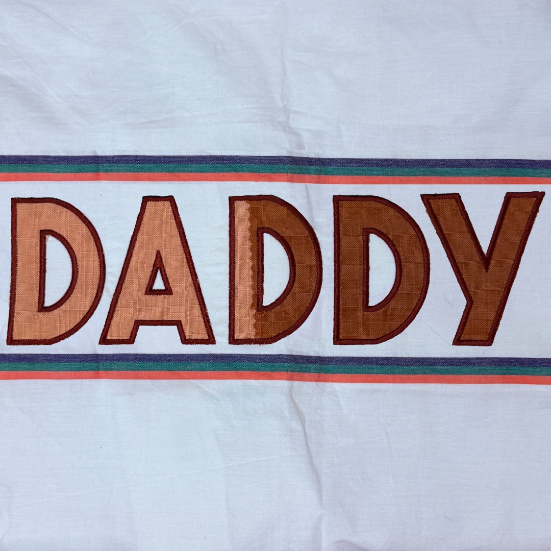 Daddy Applique Embroidery Design