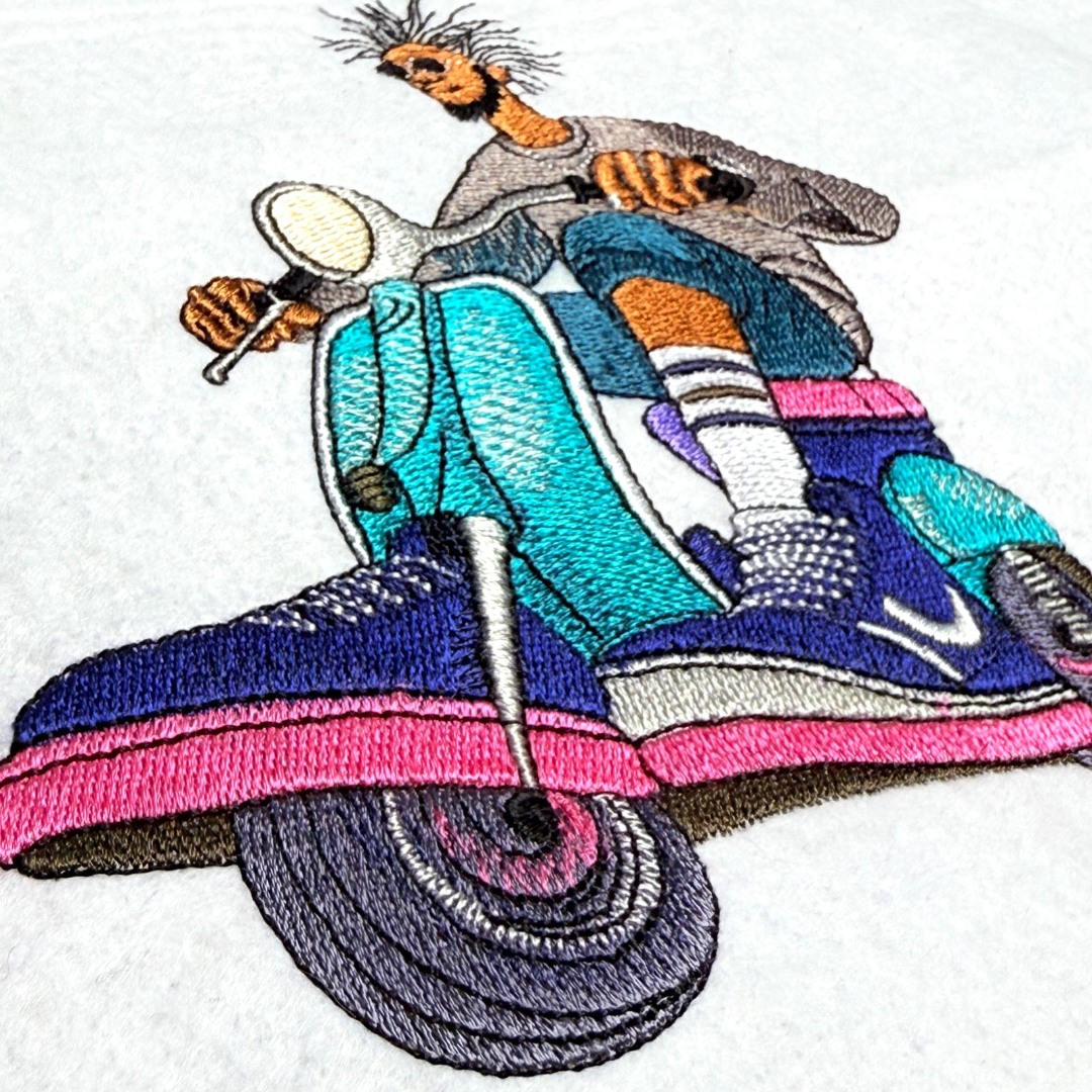 Hipster On Scooter Hipster On Scooter