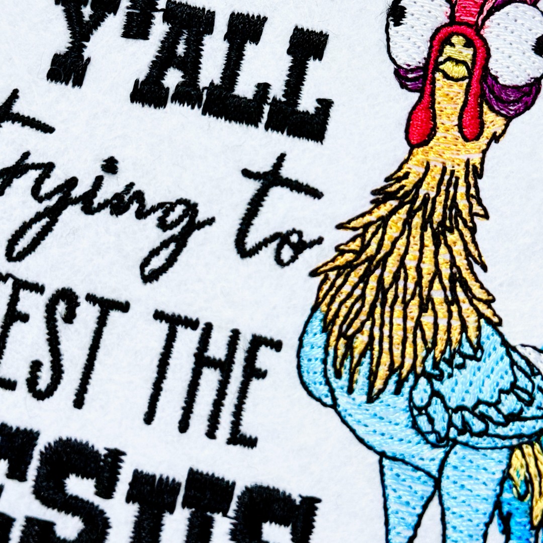 Test The Jesus In Me Funny Rooster Saying