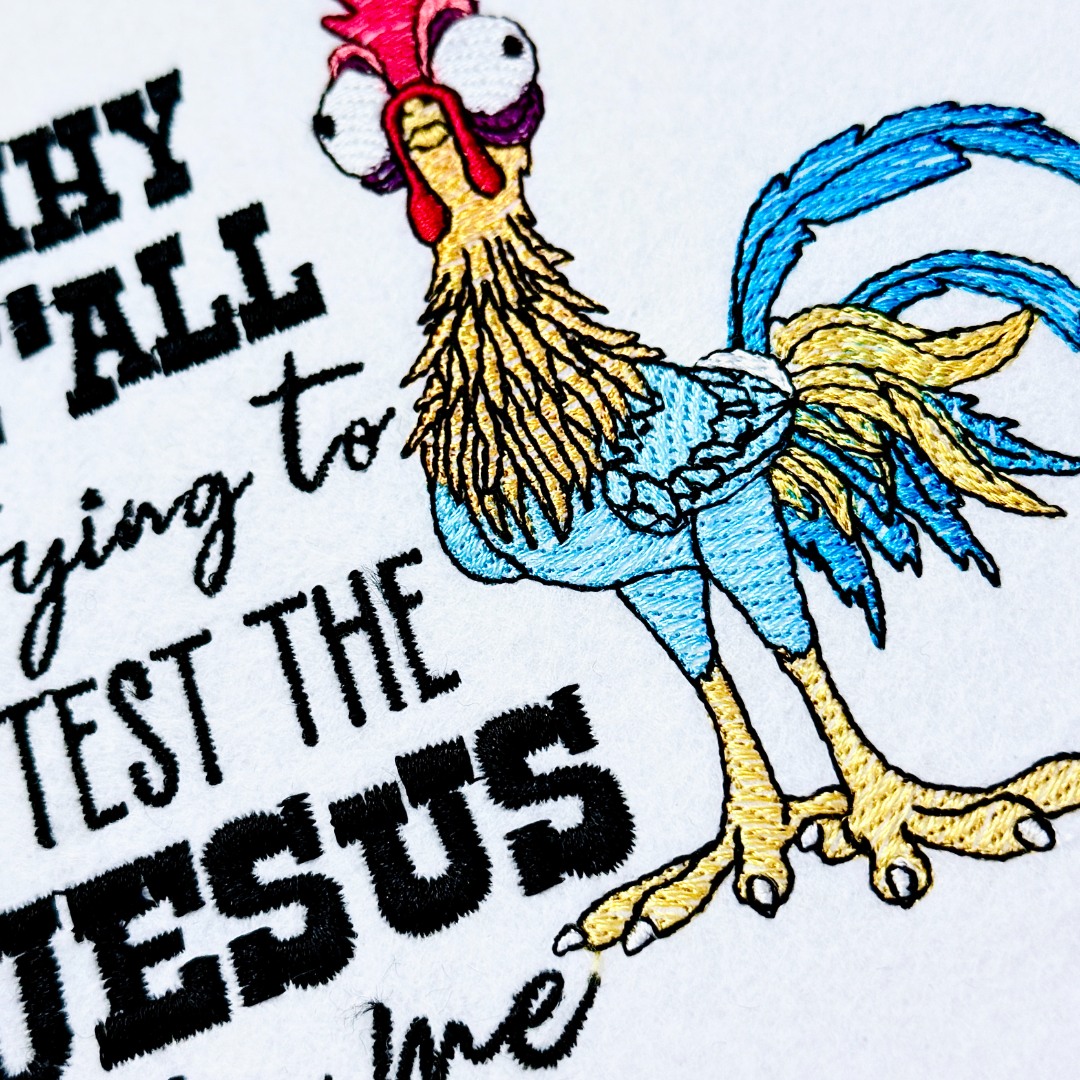 Test The Jesus In Me Funny Rooster Saying