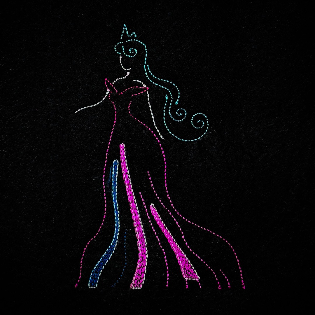 Crown Princess Line Art Design