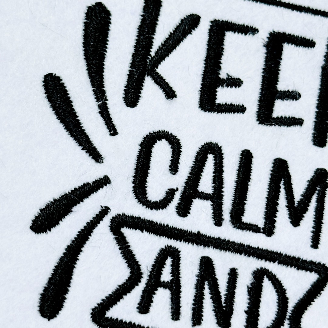 Calm And Sew On Quote