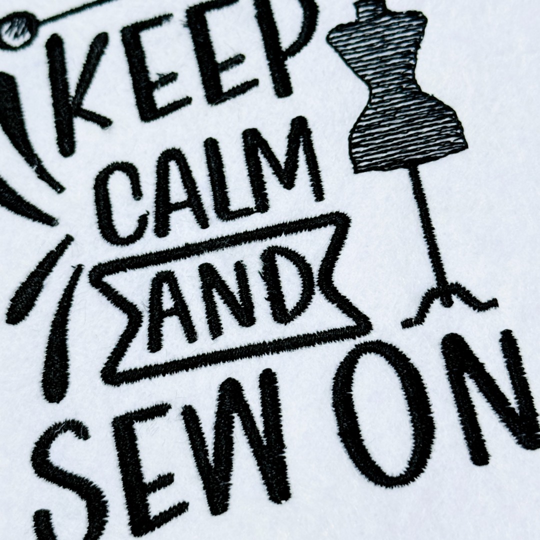 Calm And Sew On Quote