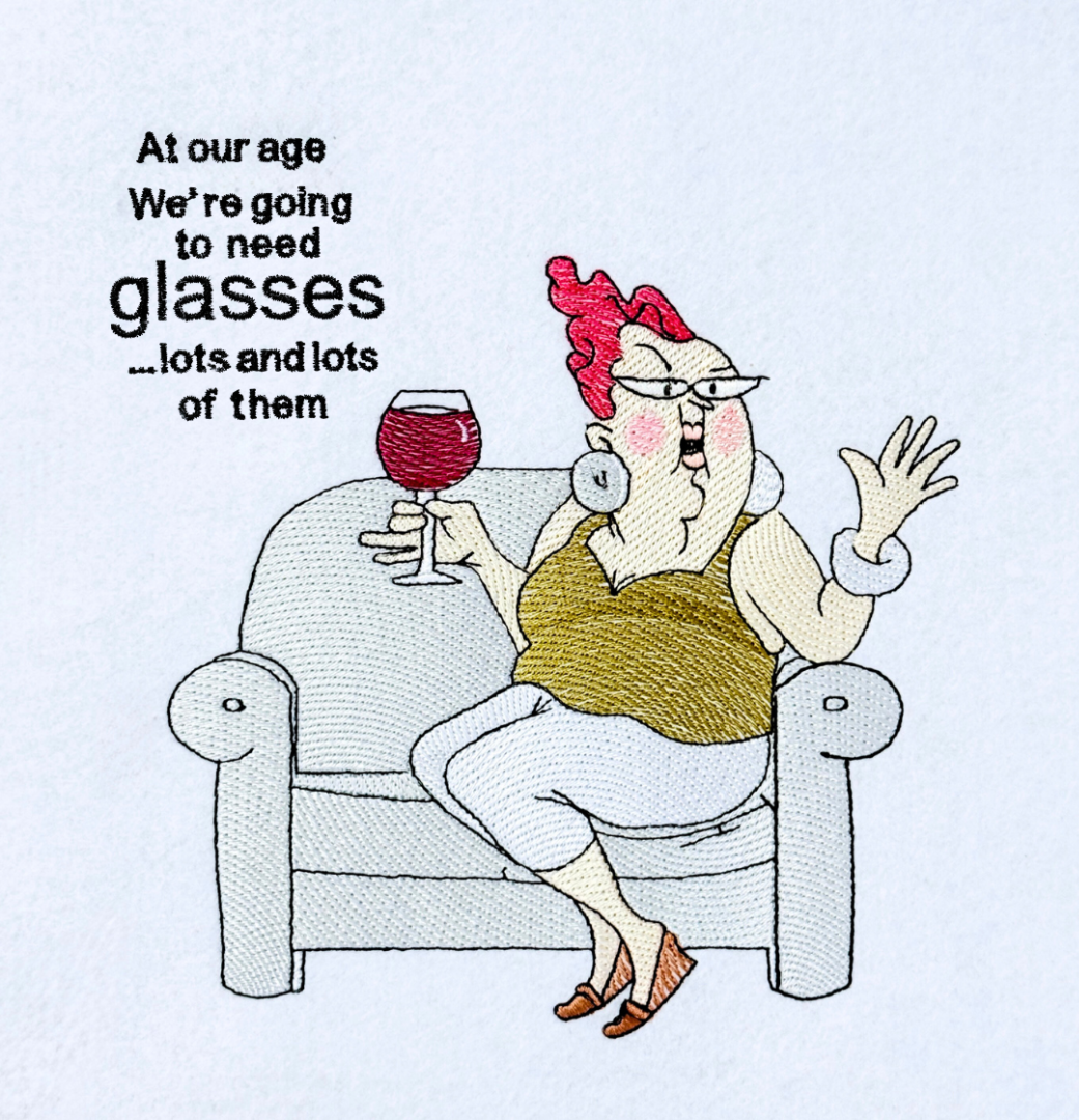 Lots Of Glasses Funny Lady Saying Lots Of Glasses Funny Lady Saying