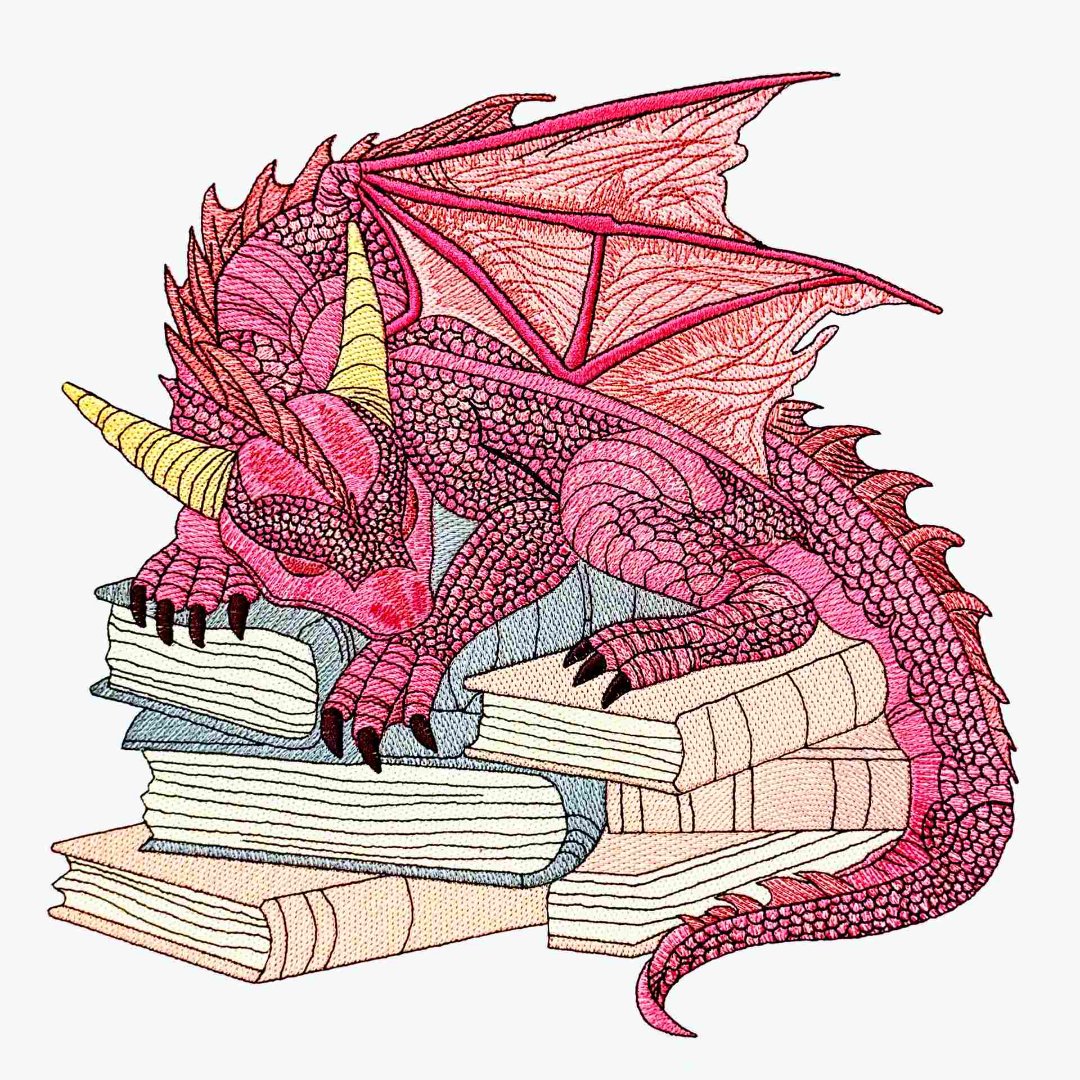 Horned Dragon on Books Horned Dragon on Books