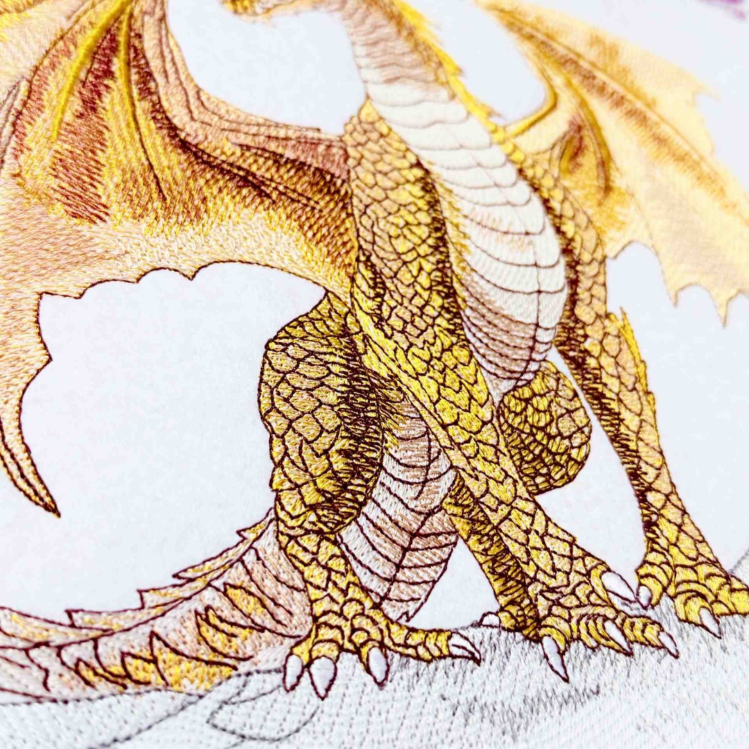 Gold Dragon on Terrain Gold Dragon on Terrain