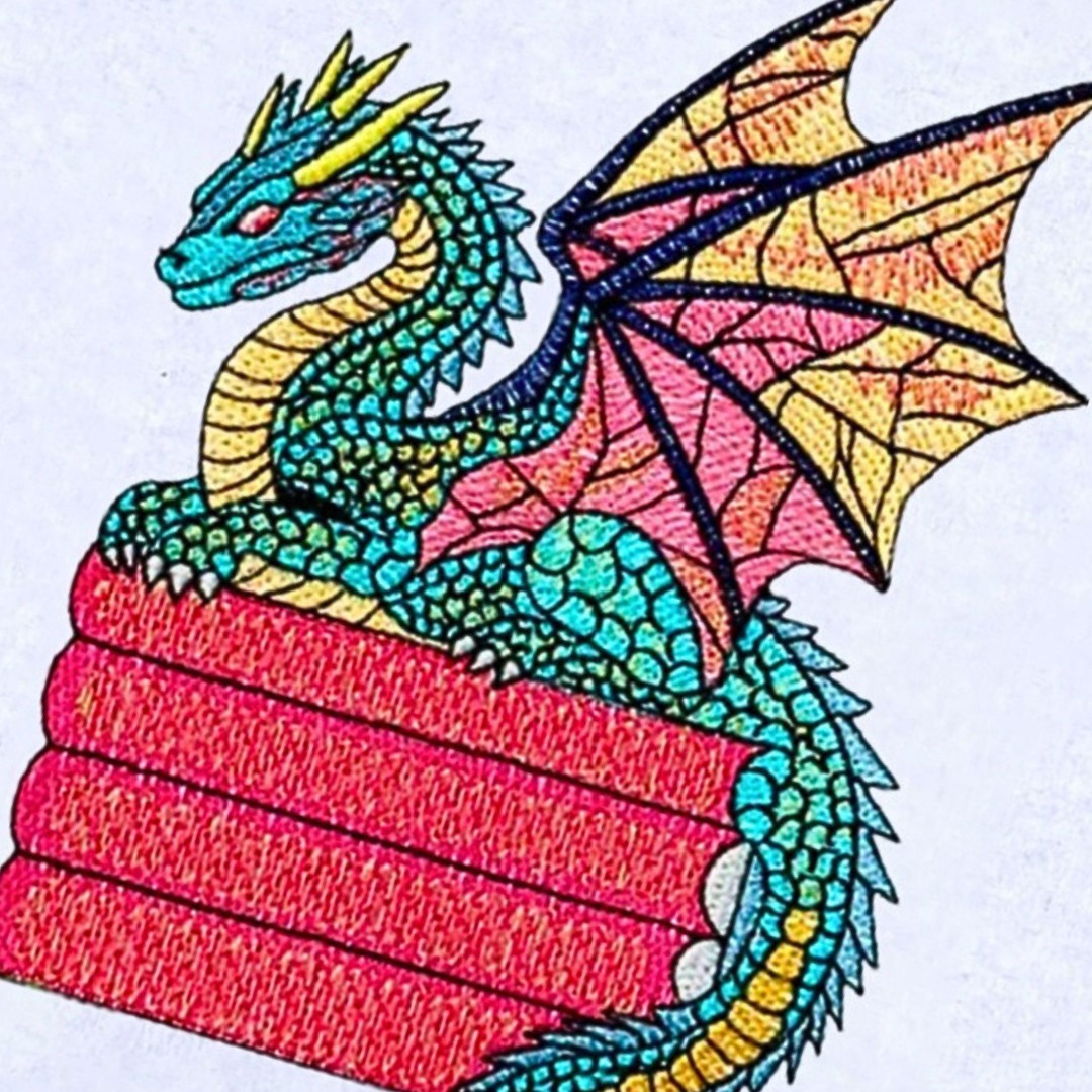 Baby Dragon on Books Baby Dragon on Books